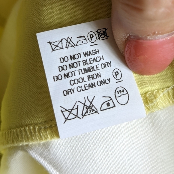 𝅺AVERARDO Bessi High Rise Yellow Pants 8 Luxury Preppy Tennis Prep Straight Leg - Picture 8 of 14